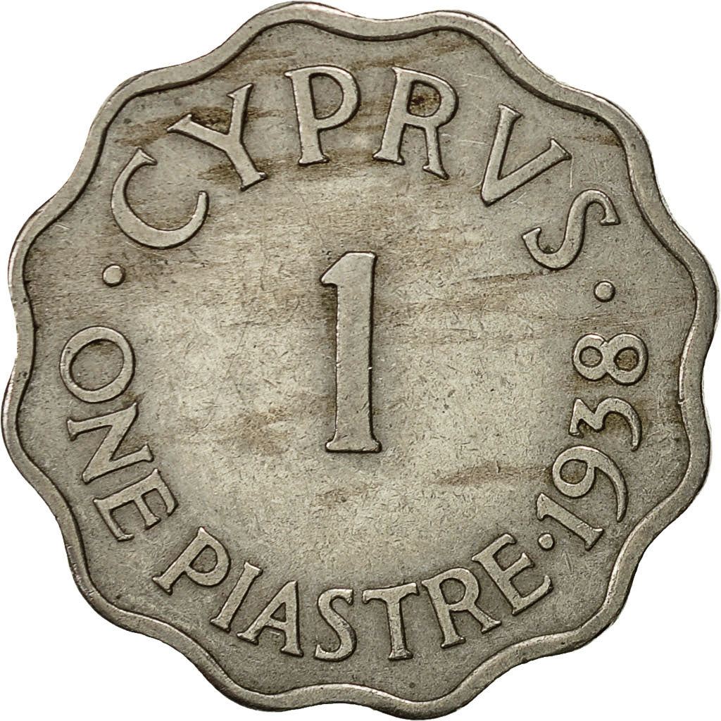 Chipre, Piastre, 1938, MBC, Cobre - níquel, KM:23