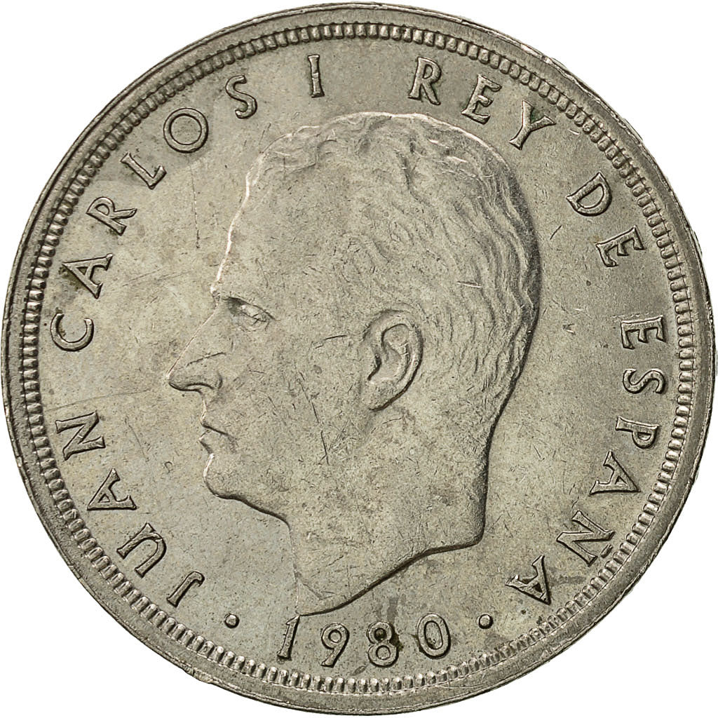 Coin, Spain, Juan Carlos I, 50 Pesetas, 1981, AU(50-53), Copper-nickel, KM:819