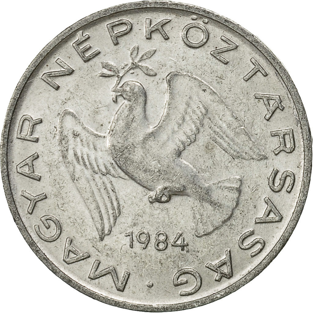 Moneta, Ungheria, 10 Filler, 1984, Budapest, BB, Alluminio, KM:572