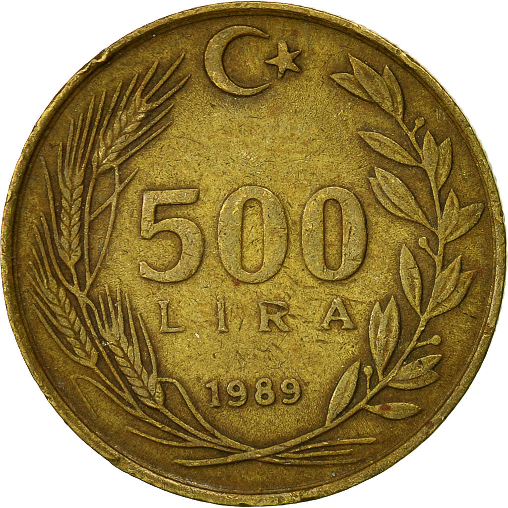 Monnaie, Turquie, 500 Lira, 1989, TTB, Aluminum-Bronze, KM:989