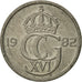 Coin, Sweden, Carl XVI Gustaf, 50 Öre, 1982, EF(40-45), Copper-nickel, KM:855