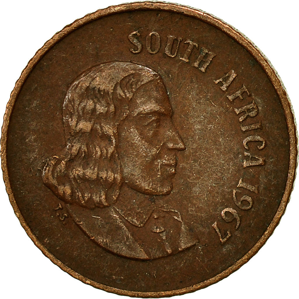 Coin, South Africa, Cent, 1967, EF(40-45), Bronze, KM:65.1