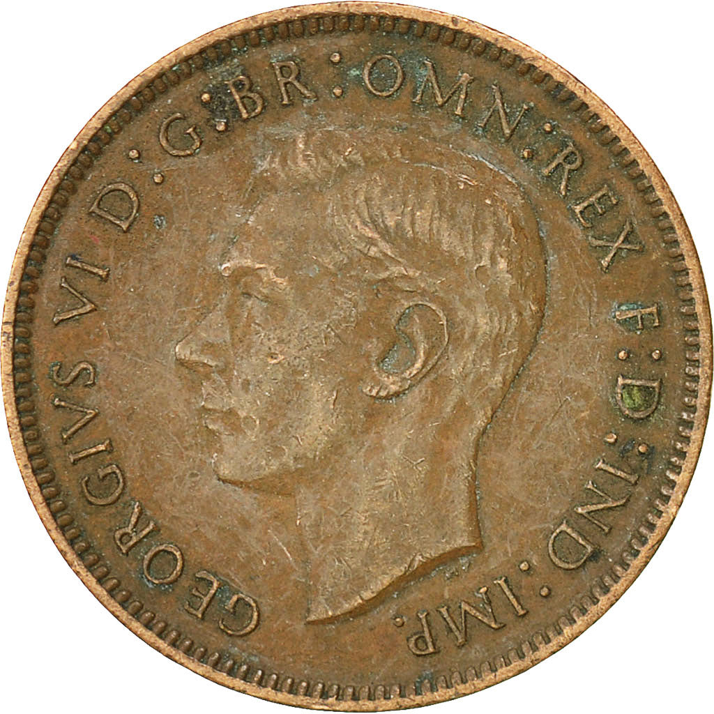 Gran Bretaña, George VI, Farthing, 1938, MBC, Bronce, KM:843