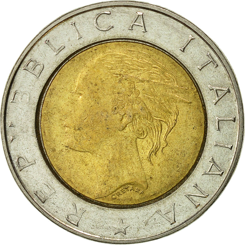 Coin, Italy, 500 Lire, 1998, Rome, EF(40-45), Bi-Metallic, KM:193