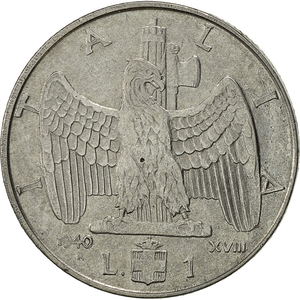 Münze, Italien, Vittorio Emanuele III, Lira, 1940, Rome, SS+, Stainless Steel