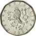 Moneda, República Checa, 2 Koruny, 2001, EBC, Níquel chapado en acero, KM:9