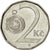 Moneda, República Checa, 2 Koruny, 2001, EBC, Níquel chapado en acero, KM:9