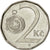 Moneta, Czechy, 2 Koruny, 2001, AU(55-58), Nickel platerowany stalą, KM:9