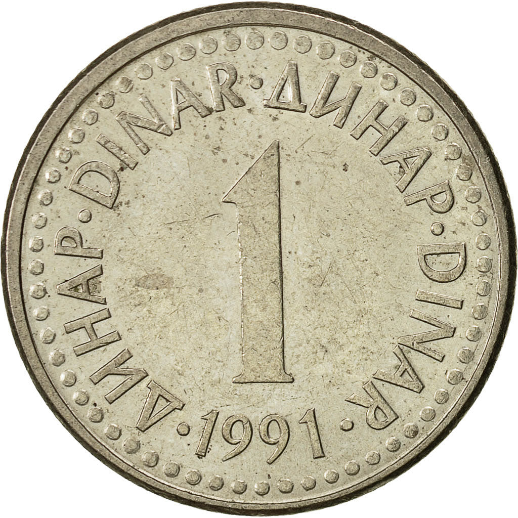 Monnaie, Yougoslavie, Dinar, 1991, TTB+, Copper-Nickel-Zinc, KM:142