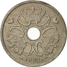 Moneda, Dinamarca, Margrethe II, 2 Kroner, 1992, Copenhagen, MBC+, Cobre -