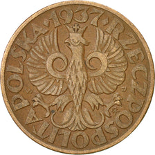 Coin, Poland, 5 Groszy, 1937, Warsaw, EF(40-45), Bronze, KM:10a