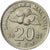 Moneta, Malezja, 20 Sen, 2001, AU(55-58), Miedź-Nikiel, KM:52