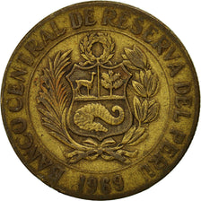 Munten, Peru, Sol, 1969, Lima, FR+, Tin, KM:248