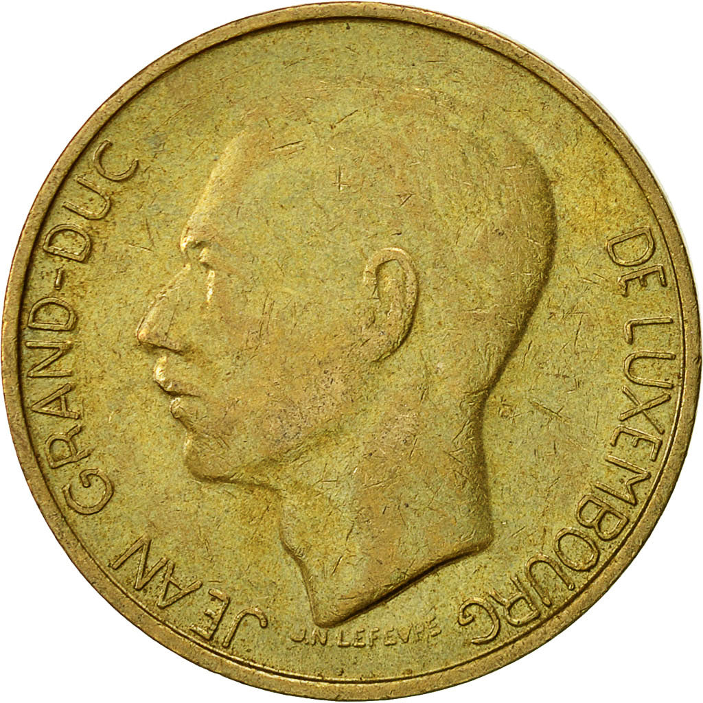 Coin, Luxembourg, Jean, 5 Francs, 1986, EF(40-45), Aluminum-Bronze, KM:60.1