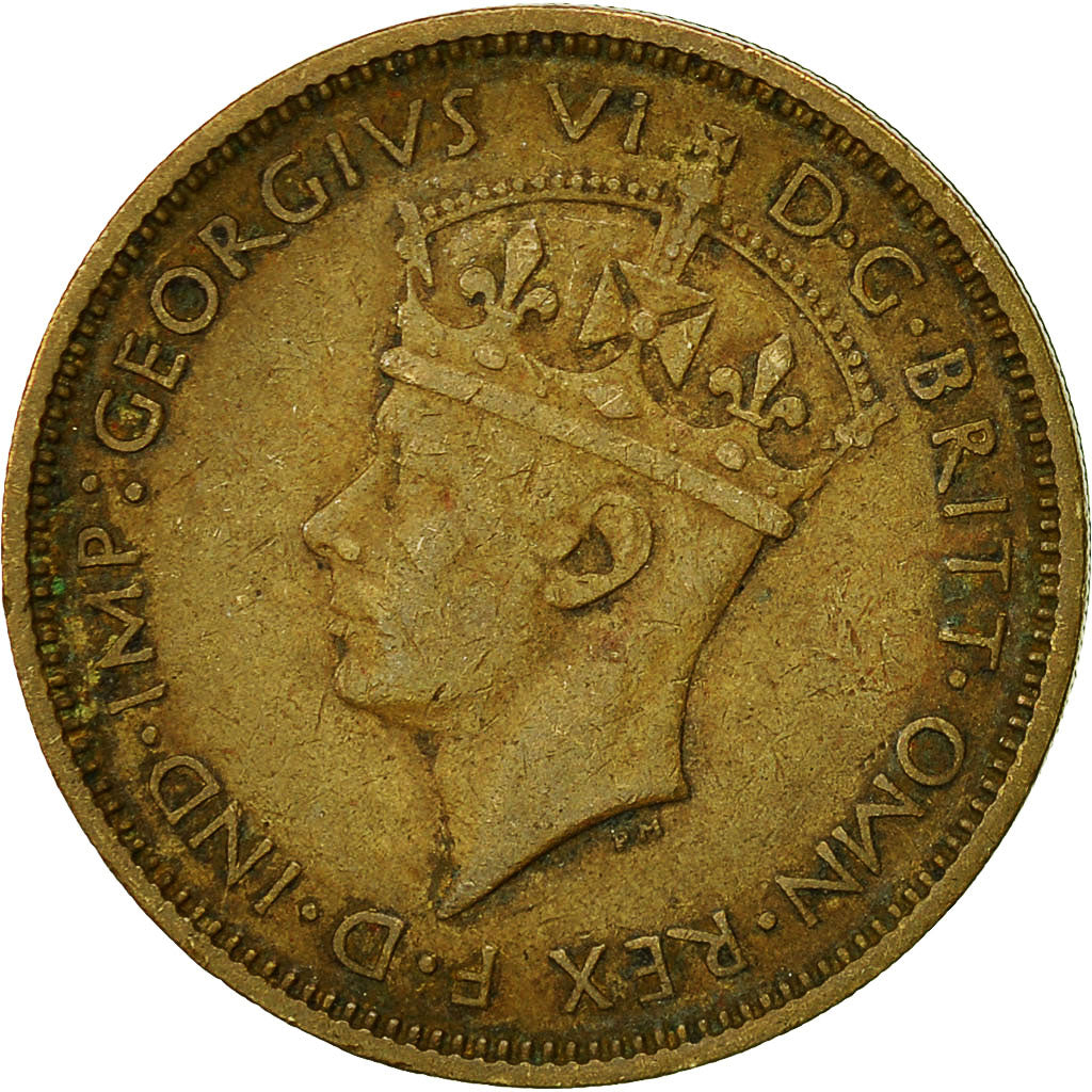 Coin, BRITISH WEST AFRICA, George VI, Shilling, 1945, EF(40-45), Nickel-brass