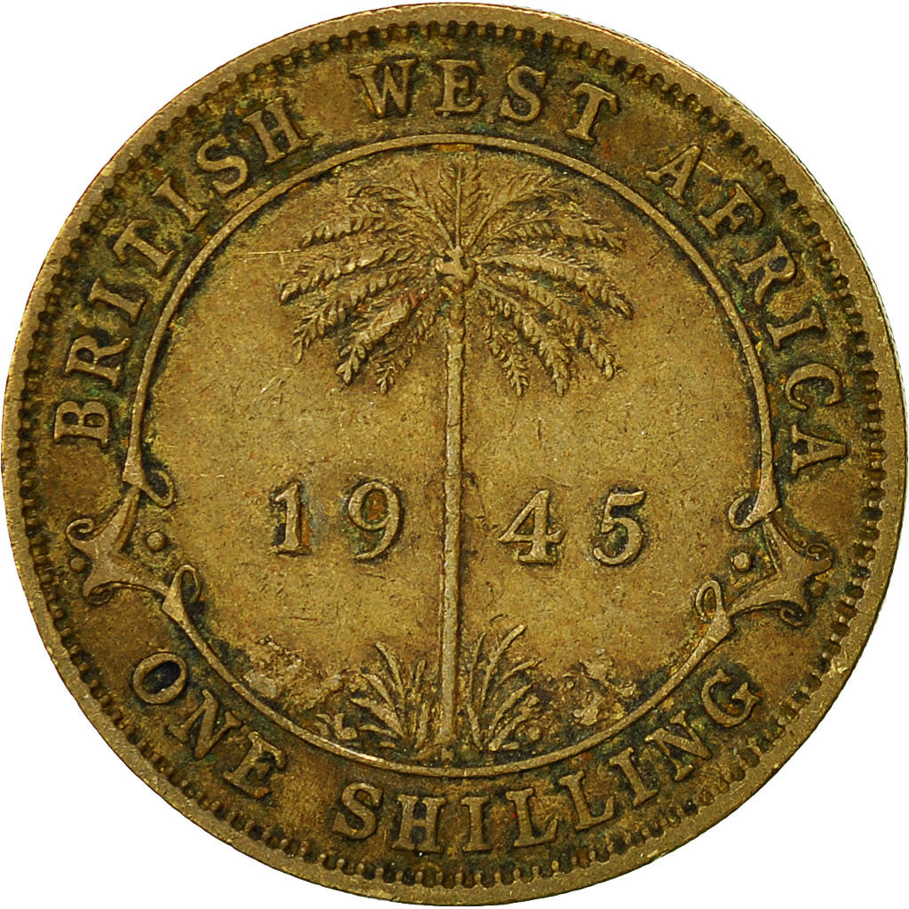 Coin, BRITISH WEST AFRICA, George VI, Shilling, 1945, EF(40-45), Nickel-brass