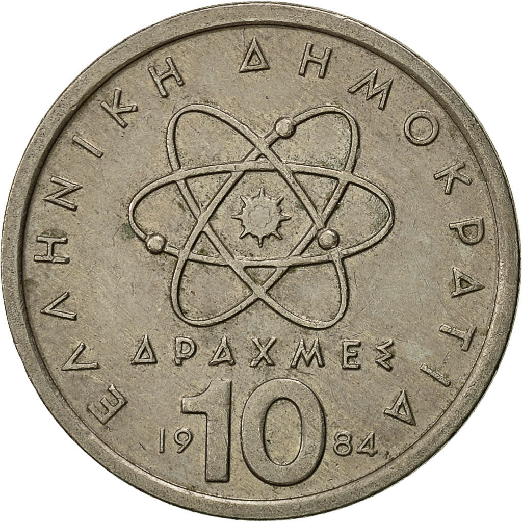 Coin, Greece, 10 Drachmes, 1984, EF(40-45), Copper-nickel, KM:132