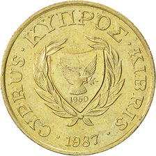 Coin, Cyprus, 5 Cents, 1987, AU(55-58), Nickel-brass, KM:55.2