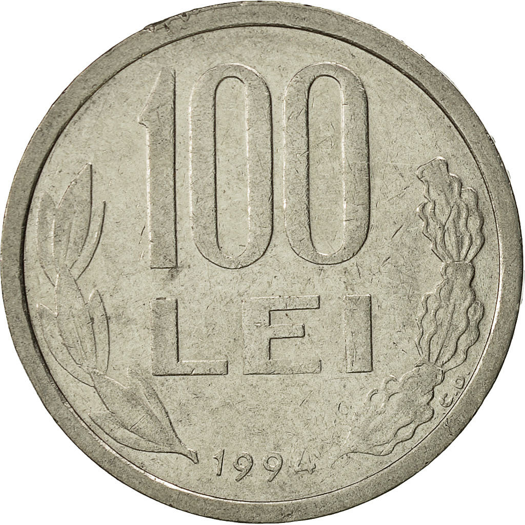 Coin, Romania, 100 Lei, 1994, AU(50-53), Nickel plated steel, KM:111