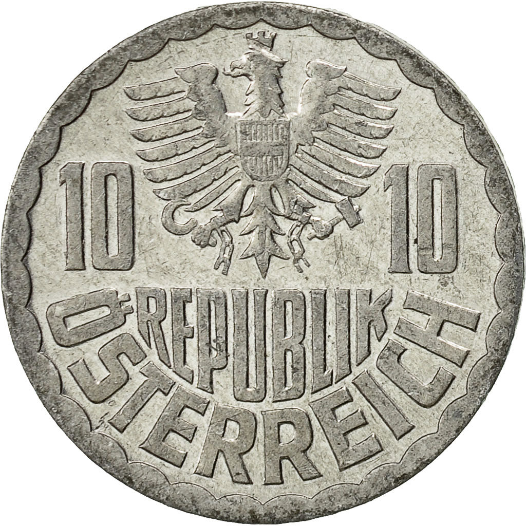 Coin, Austria, 10 Groschen, 1980, Vienna, EF(40-45), Aluminum, KM:2878