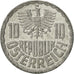 Coin, Austria, 10 Groschen, 1980, Vienna, EF(40-45), Aluminum, KM:2878