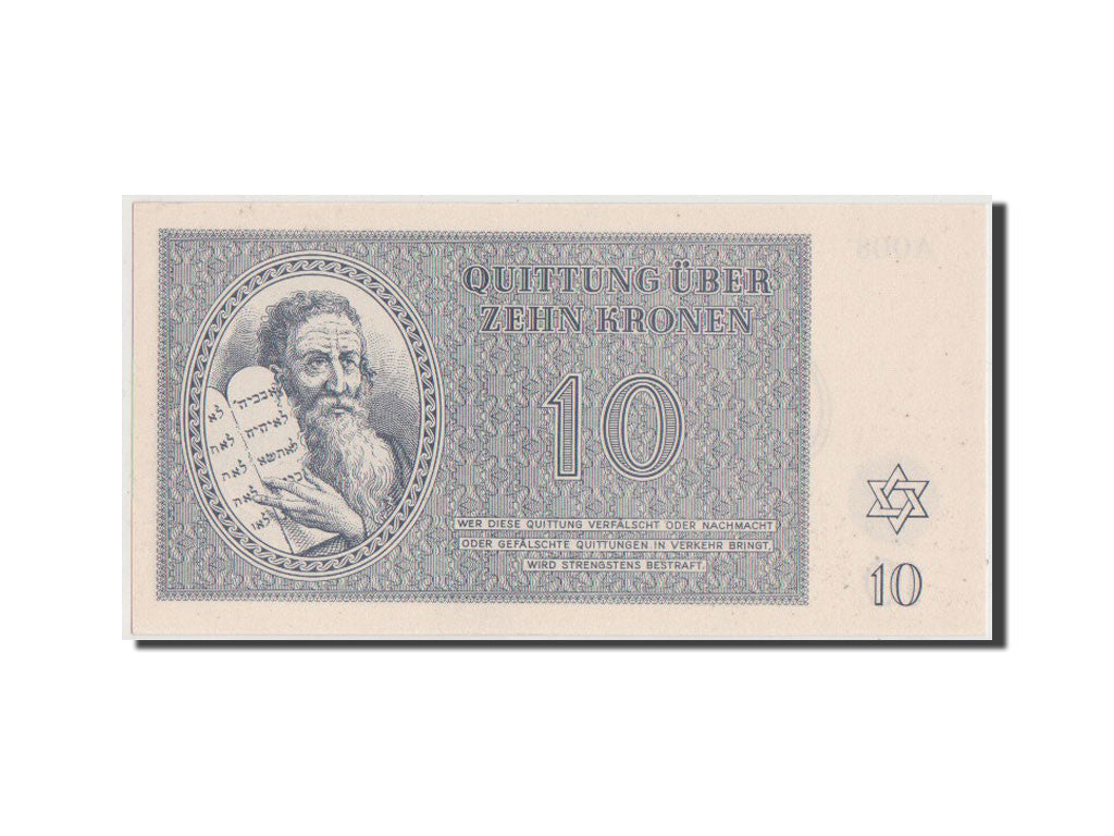 Biljet, Tsjecho-Slowakije, 10 Kronen, 1943, NIEUW