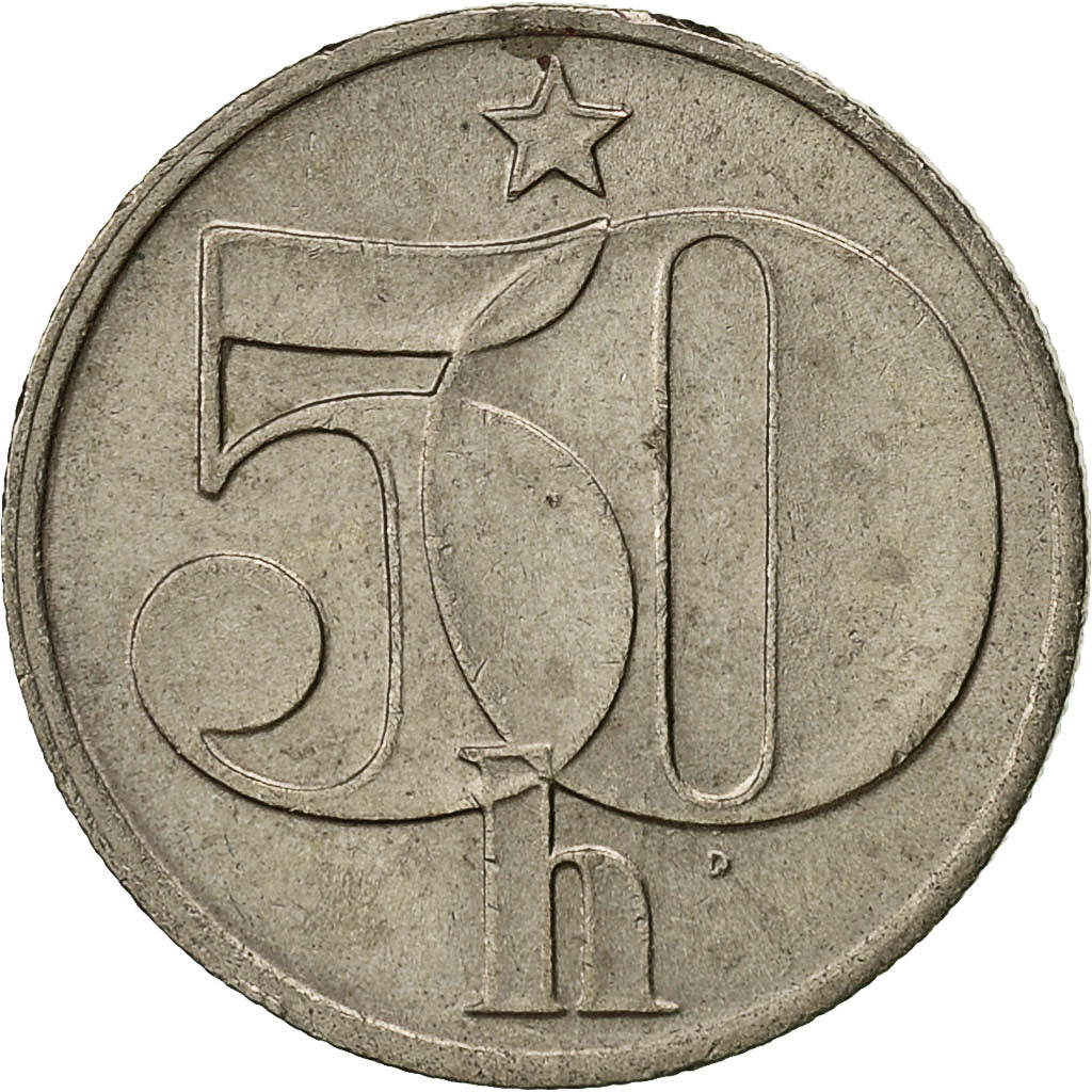 Münze, Tschechoslowakei, 50 Haleru, 1984, SS+, Copper-nickel, KM:89