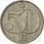 Moneta, Czechosłowacja, 50 Haleru, 1984, AU(50-53), Miedź-Nikiel, KM:89