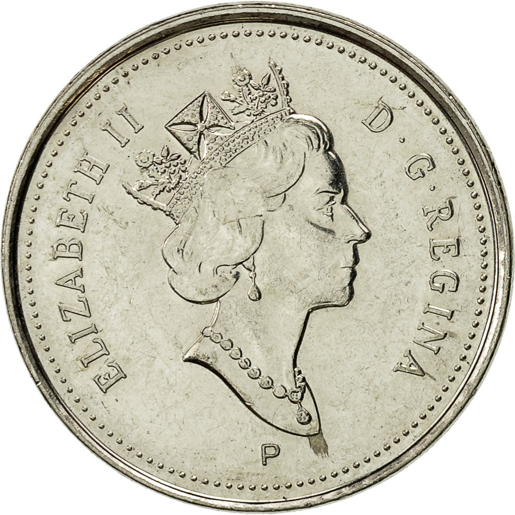 Coin, Canada, Elizabeth II, 5 Cents, 2001, Royal Canadian Mint, Ottawa