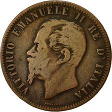 Coin, Italy, Vittorio Emanuele II, 10 Centesimi, 1862, VF(20-25), Copper