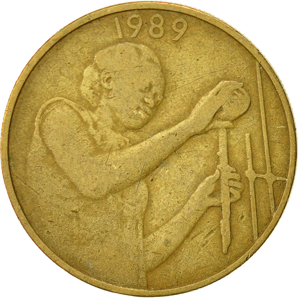 Monnaie, West African States, 25 Francs, 1989, Paris, TTB, Aluminum-Bronze, KM:9