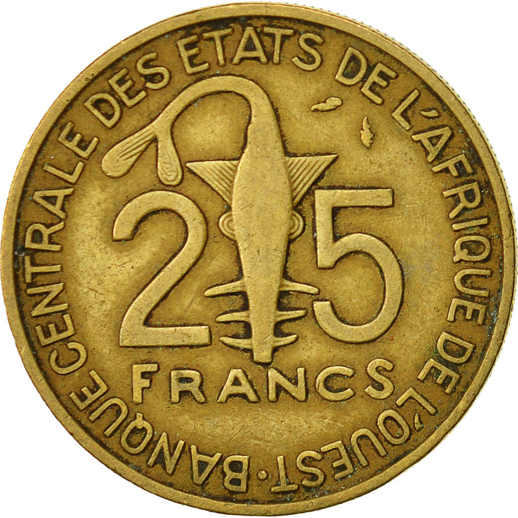 Monnaie, West African States, 25 Francs, 1989, Paris, TTB, Aluminum-Bronze, KM:9