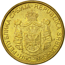 Coin, Serbia, 2 Dinara, 2007, AU(55-58), Nickel-brass, KM:46