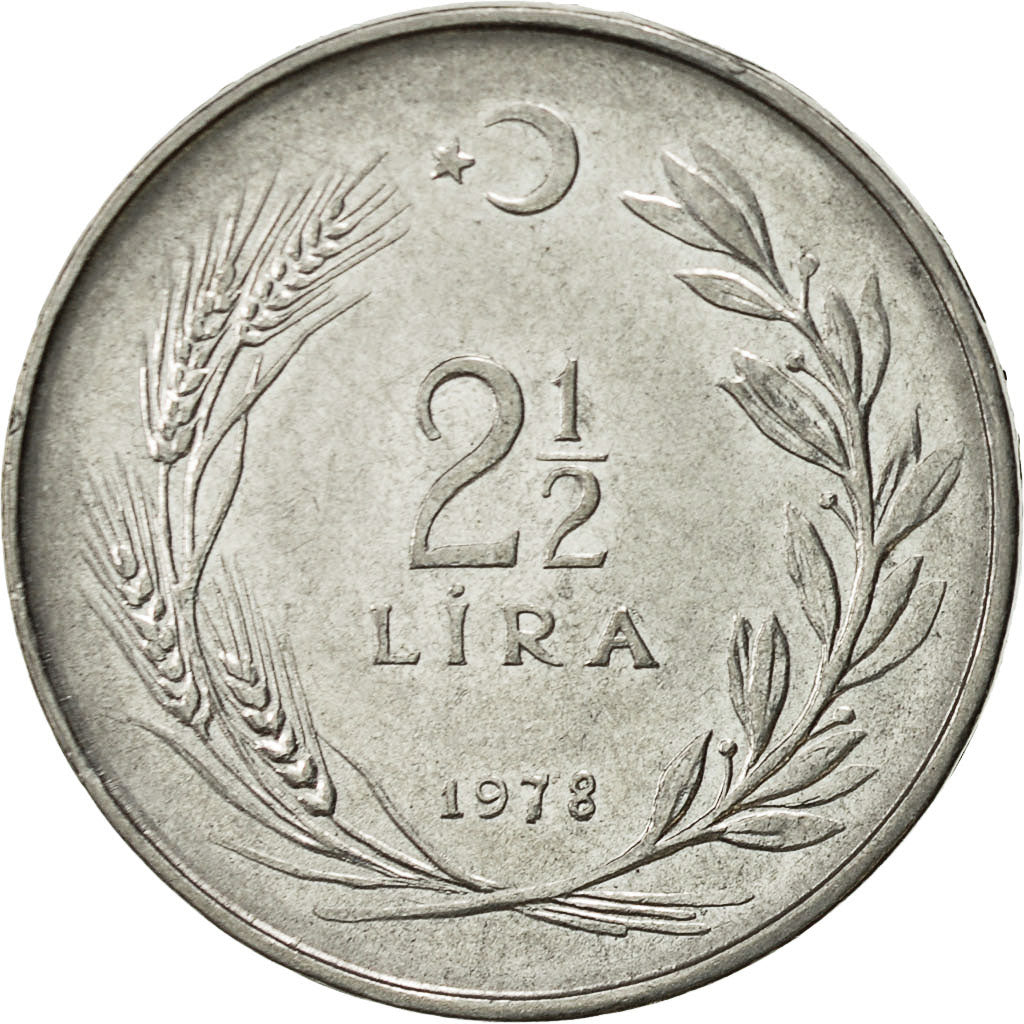 Monnaie, Turquie, 2-1/2 Lira, 1978, TTB, Stainless Steel, KM:893.2