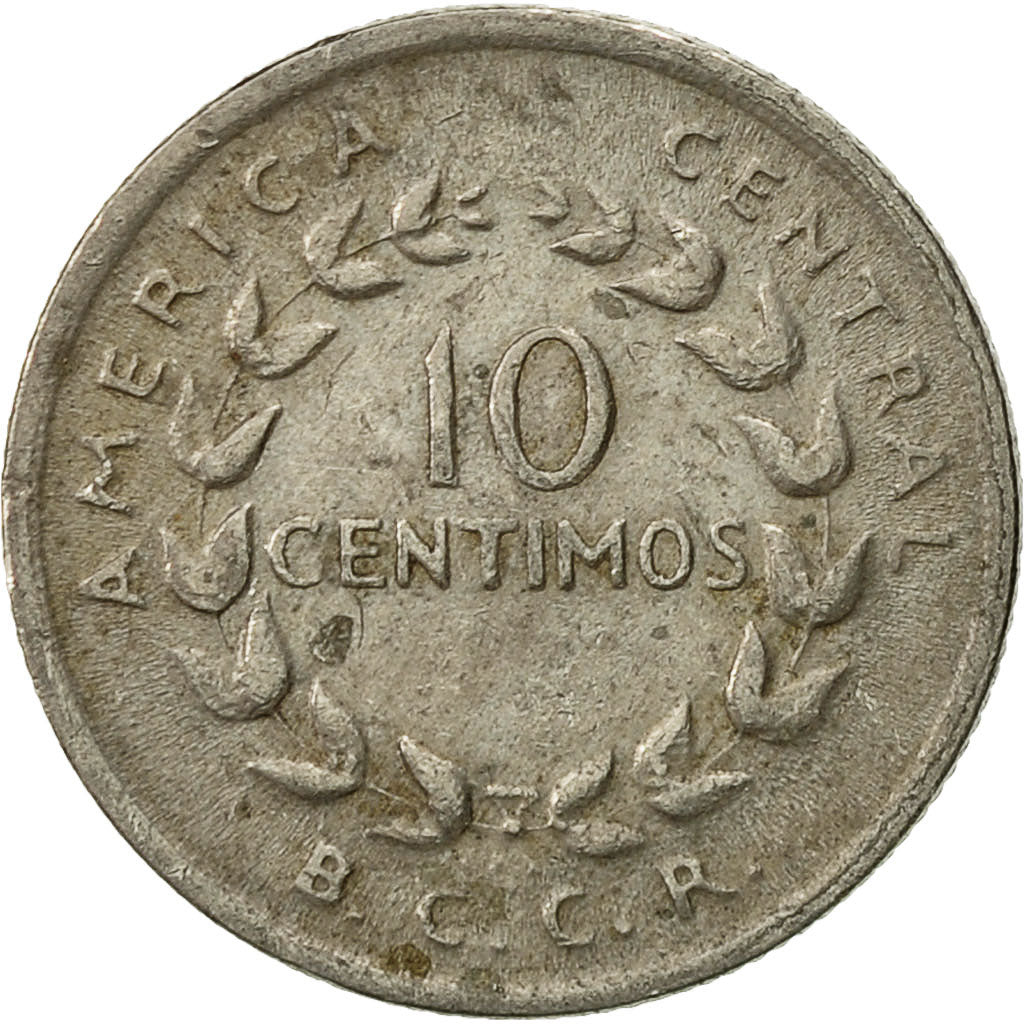 Coin, Costa Rica, 10 Centimos, 1969, EF(40-45), Copper-nickel, KM:185.2