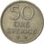 Moneta, Szwecja, Gustaf VI, 50 Öre, 1971, EF(40-45), Miedź-Nikiel, KM:837