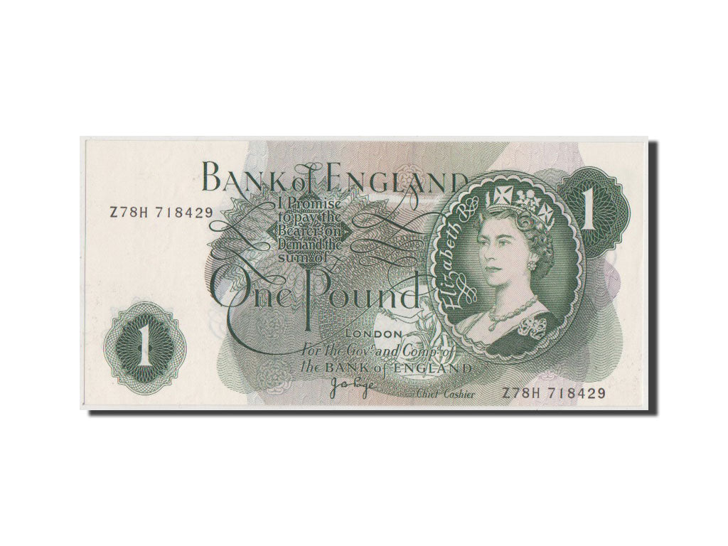 Biljet, Groot Bretagne, 1 Pound, 1970, SPL+