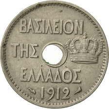 Coin, Greece, George I, 10 Lepta, 1912, AU(55-58), Nickel, KM:63