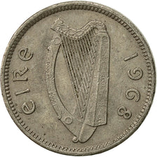 Coin, IRELAND REPUBLIC, 3 Pence, 1968, EF(40-45), Copper-nickel, KM:12a