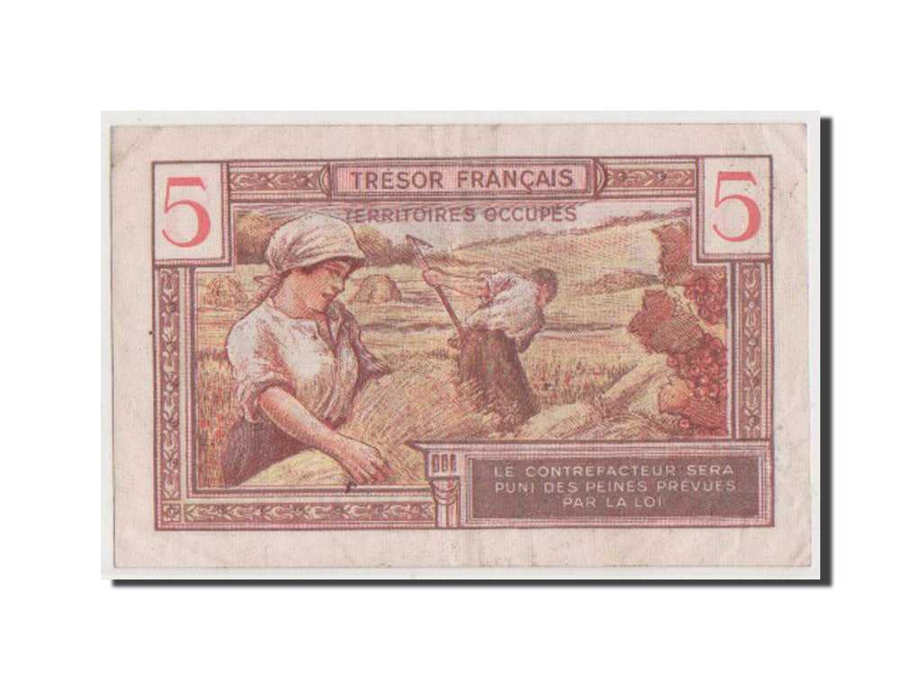 Banknote, France, 5 Francs, 1947 French Treasury, 1947, VF(30-35)
