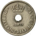 Moneta, Norvegia, Haakon VII, 10 Öre, 1941, BB, Rame-nichel, KM:383