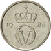 Moneta, Norwegia, Olav V, 10 Öre, 1988, AU(50-53), Miedź-Nikiel, KM:416