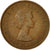 Coin, Great Britain, Elizabeth II, 1/2 Penny, 1954, VF(30-35), Bronze, KM:896