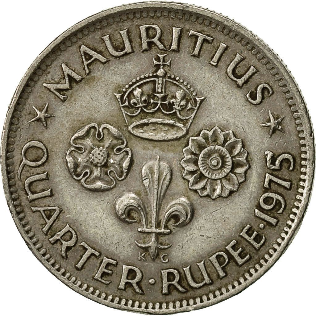 Münze, Mauritius, Elizabeth II, 1/4 Rupee, 1975, SS, Copper-nickel, KM:36
