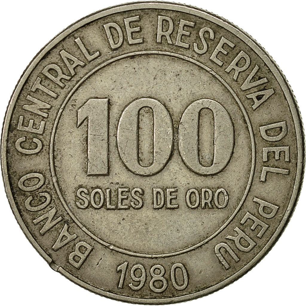 Coin, Peru, 100 Soles, 1980, Lima, EF(40-45), Copper-nickel, KM:283