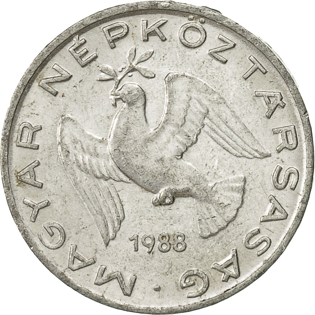 Coin, Hungary, 10 Filler, 1988, Budapest, EF(40-45), Aluminum, KM:572