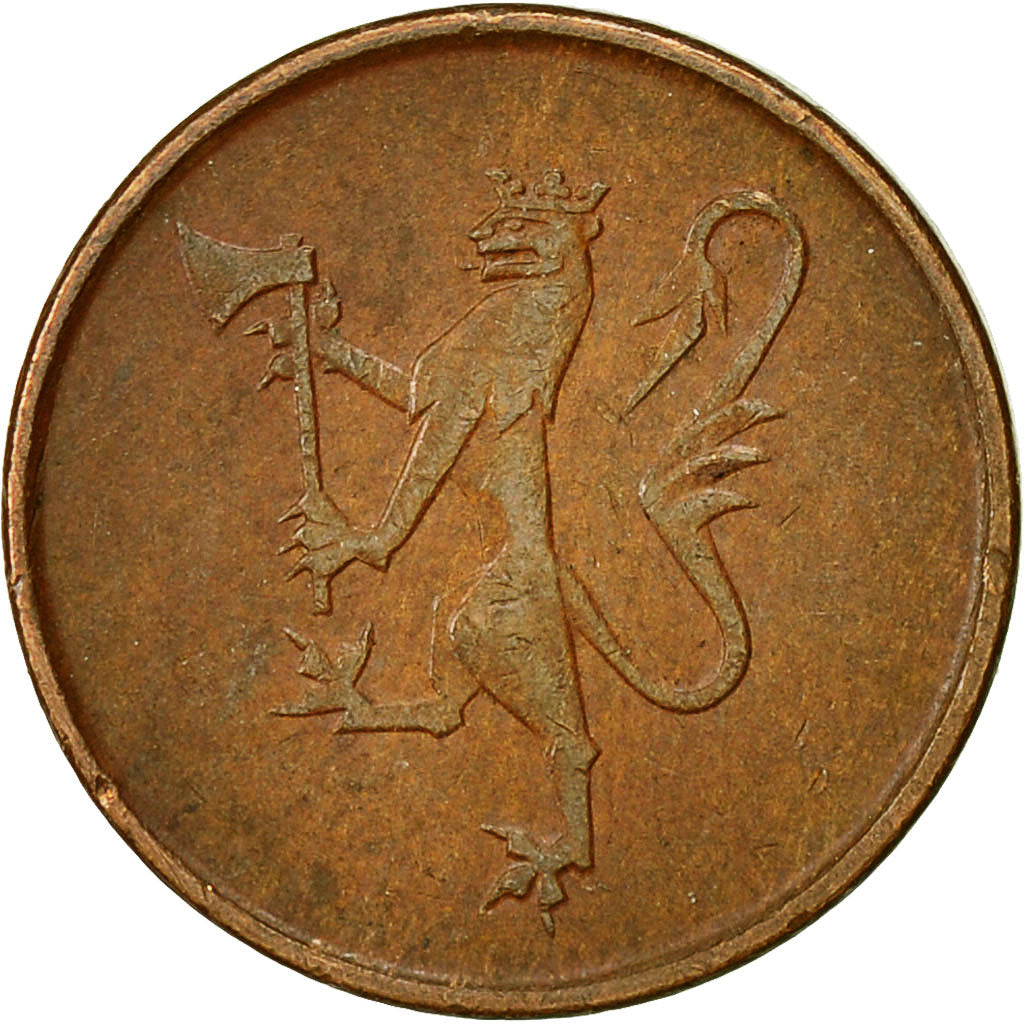 Münze, Norwegen, Olav V, 5 Öre, 1974, SS, Bronze, KM:415