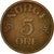 Coin, Norway, Haakon VII, 5 Öre, 1952, EF(40-45), Bronze, KM:400