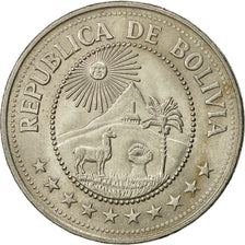 Bolivia, 5 Pesos Bolivianos, 1976, AU(55-58), Nickel Clad Steel, KM:197
