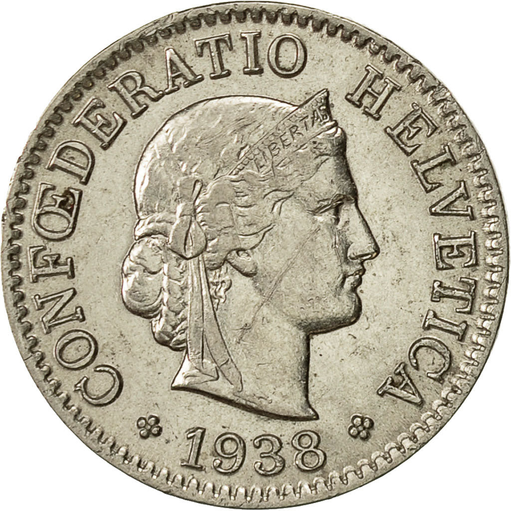 Monnaie, Suisse, 5 Rappen, 1938, Bern, SUP, Nickel, KM:26b